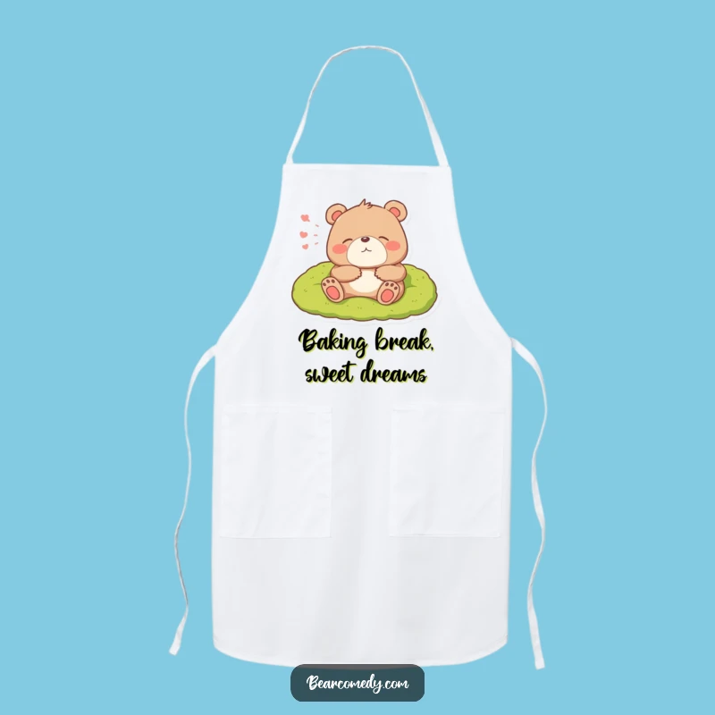 Funny Bear Apron - Kitchen Lounging Sigh, Relaxed Chef Humor Gift
