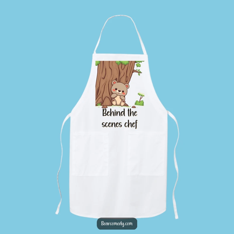 Cook with Curiosity: Funny Bear Peeking Apron