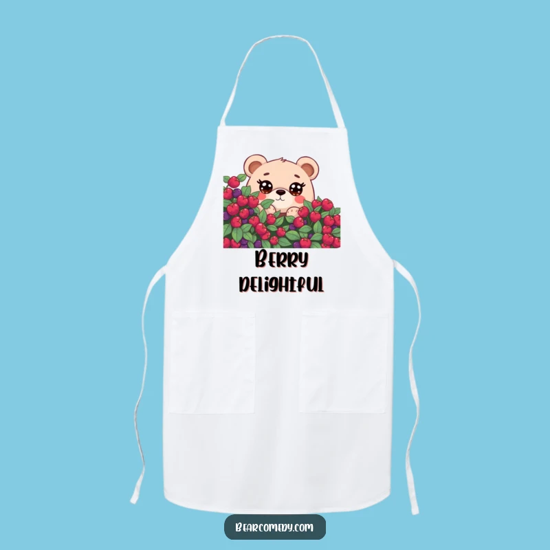 Funny Curious Bear Apron: Kitchen Wear With Peeking Bear, Ideal Funny Gift for Gardeners