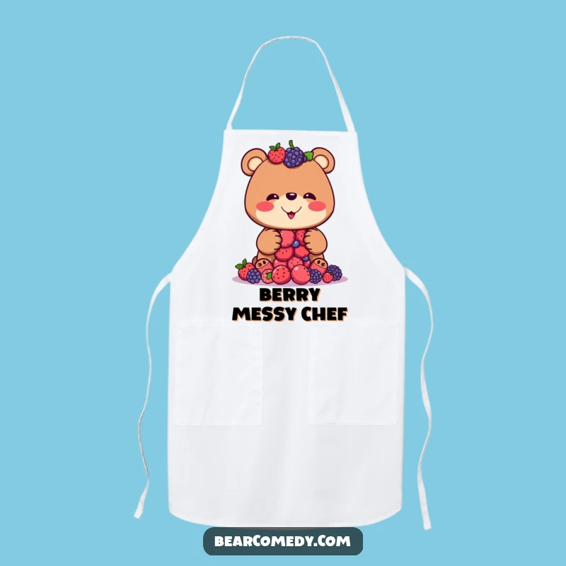 Funny Bear Berry Balance Apron: Cook Up Laughs in the Kitchen Gift