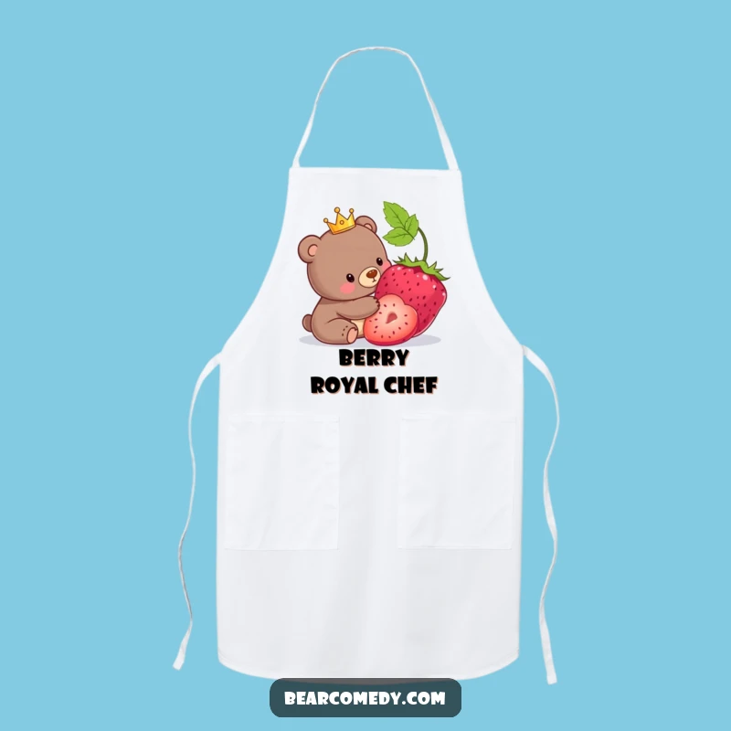 Funny Bear King Apron: Royal Chef Design, Stylish and Useful Funny Gift