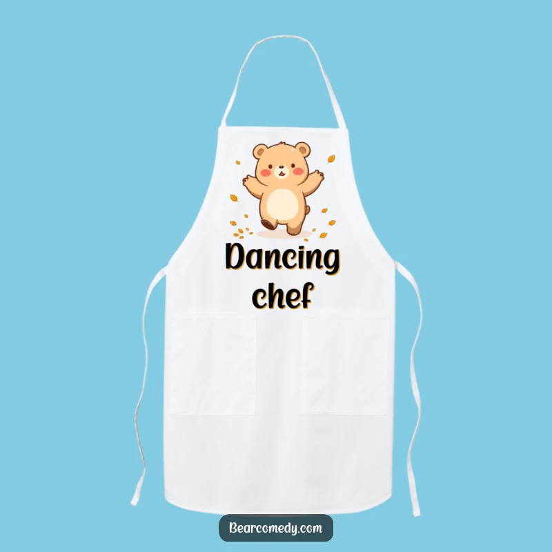Funny Autumn Bear Dance Apron: Cook with Joy and Hilarious Fall Style