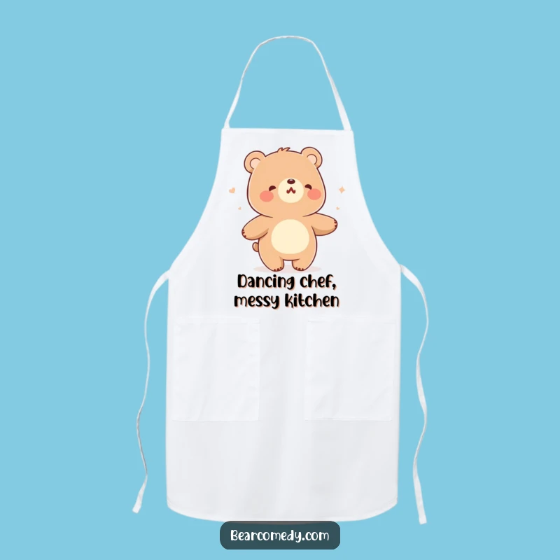 Funny Bear Apron - Kitchen Breeze Dance, Cheerful Hum, Funny Cook Gift
