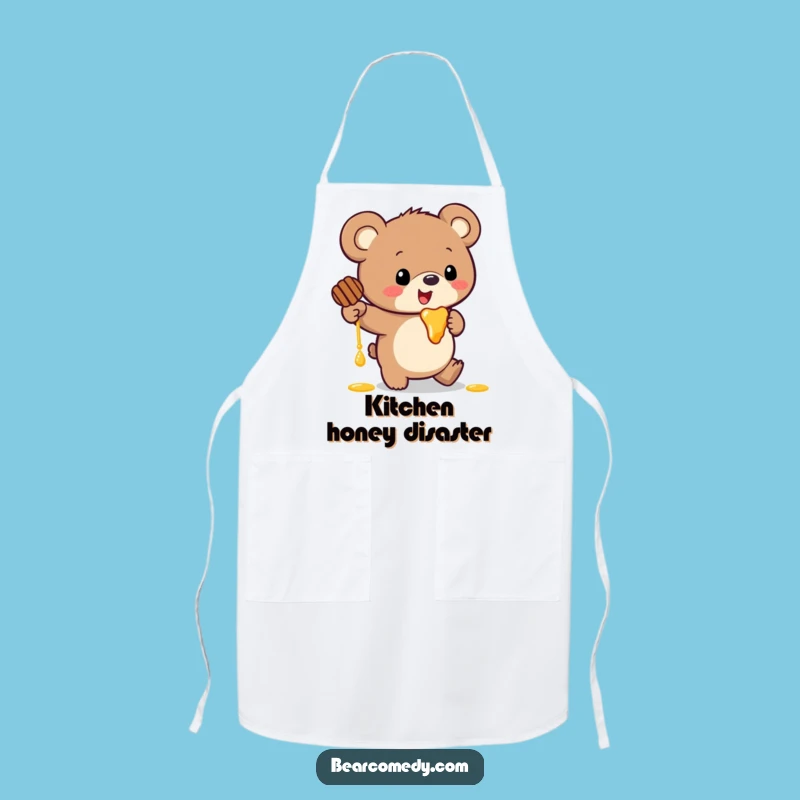 Funny Bear Honey Apron: Comical Chef Trip, Stylish and Useful Funny Gift