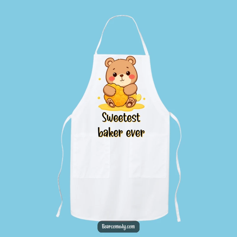 Funny Bear Hugging Honeycomb Apron: Cook Up Some Fun with This Sweet, Funny Kitchenwear