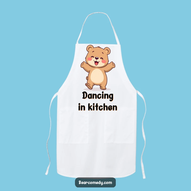Funny Dancing Bear Apron - Cook and Groove with This Hilarious Kitchen Companion!
