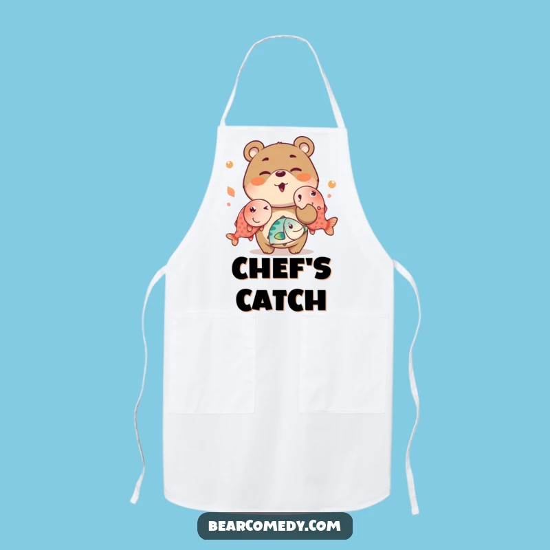 Funny Juggling Bear Apron: Mischievous Bear, Kitchen Fun, Perfect Gift