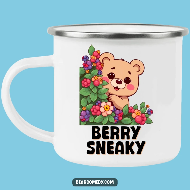 Funny Mischievous Bear Camping Mug: Your Playful Outdoor Companion