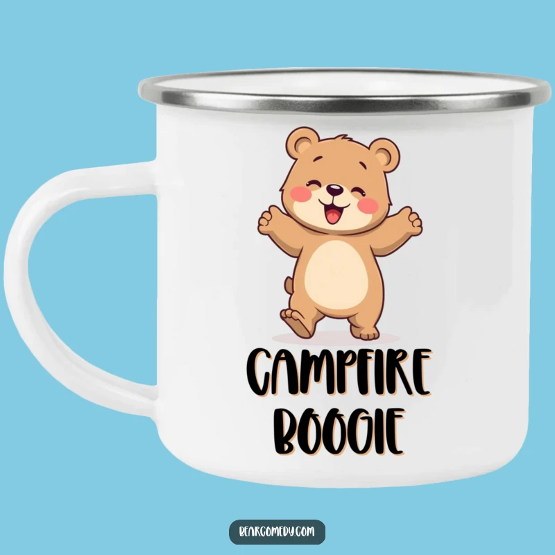 Funny Dancing Bear Camping Mug - Your Hilarious Partner for Campfire Jams!