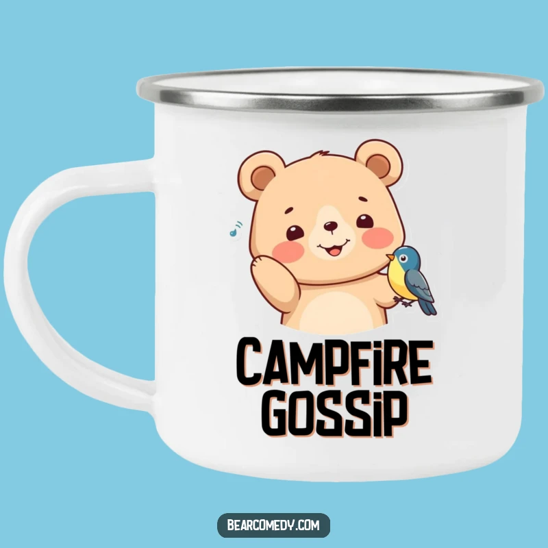 Funny Bear Listening Camping Mug: Gentle Animal Cup for the Perfect Funny Gift!
