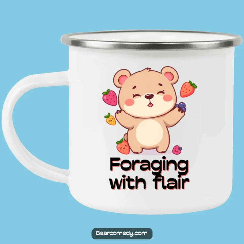 Funny Bear Juggling Camping Mug: Goofy Character Cup for the Perfect Funny Gift!