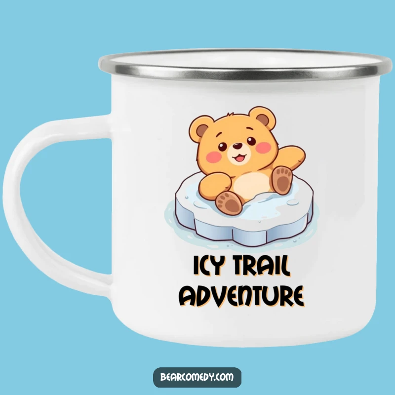 Funny Bear Camp Ice Mug: Sip Your Adventure with Slippery Humor