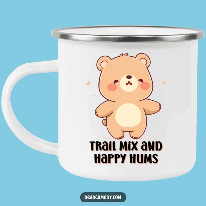Funny Bear Camping Mug - Breeze Dance Brew, Cheerful Hum Adventure Gift