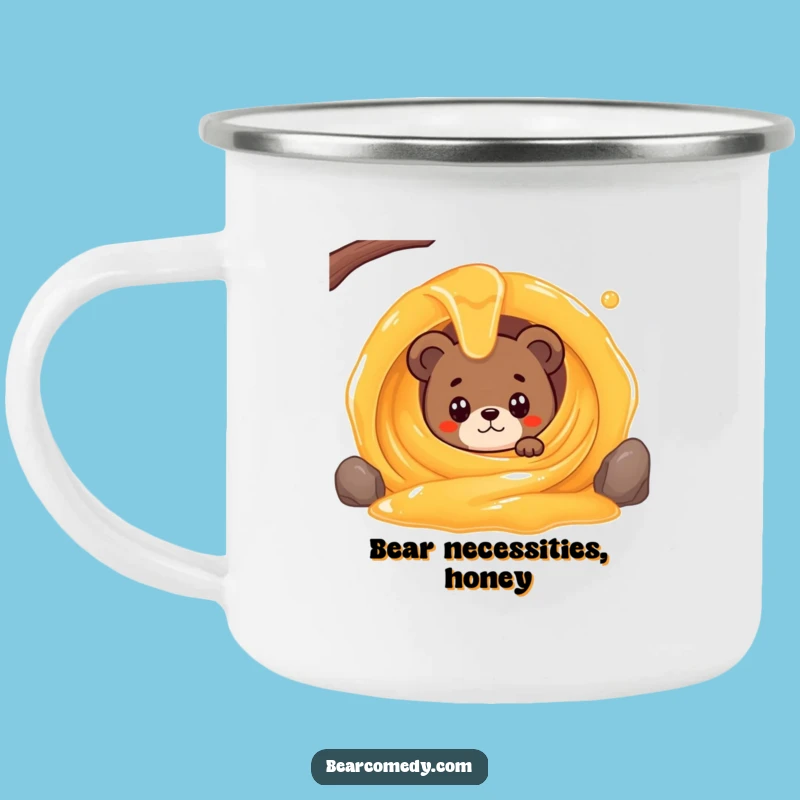 Funny Bear Honey Camping Mug: Adventure-Ready Humor for Your Sweet Outdoors, Great Gift