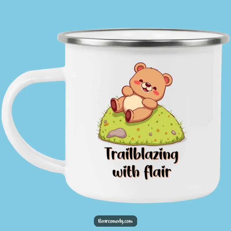 Funny Bear Rolling Camping Mug: Adventurous Creature Cup for the Perfect Funny Gift!