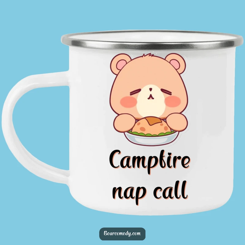 Funny Sleepy Bear Yawn Camping Mug: Your Relaxing Outdoor Companion