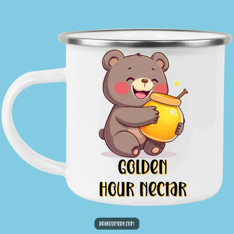 Funny Honey Bear Camping Mug: Adventure Fuel with Sweet, Hilarious Vibes