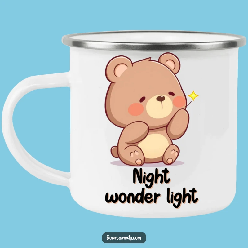 Funny Curious Bear Firefly Camping Mug: Your Magical Outdoor Companion