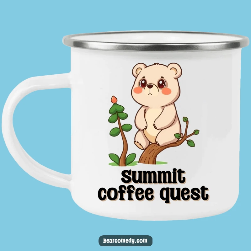 Rugged Funny Determined Bear Climbing Mug: Your Trailblazing Companion