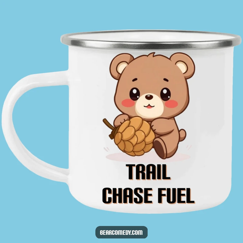 Funny Chasing Bear Camping Mug - Your Hilarious Partner for Outdoor Play!
