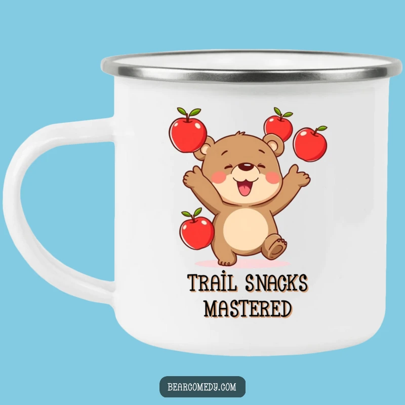 Funny Juggling Bear Camping Mug: Your Playful Companion for Outdoor Fun