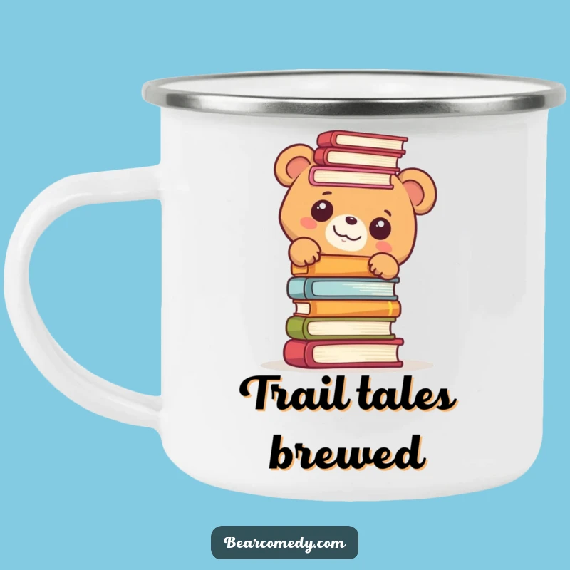 Funny Bookworm Bear Camping Mug: Your Hilarious Companion for Literary Adventures