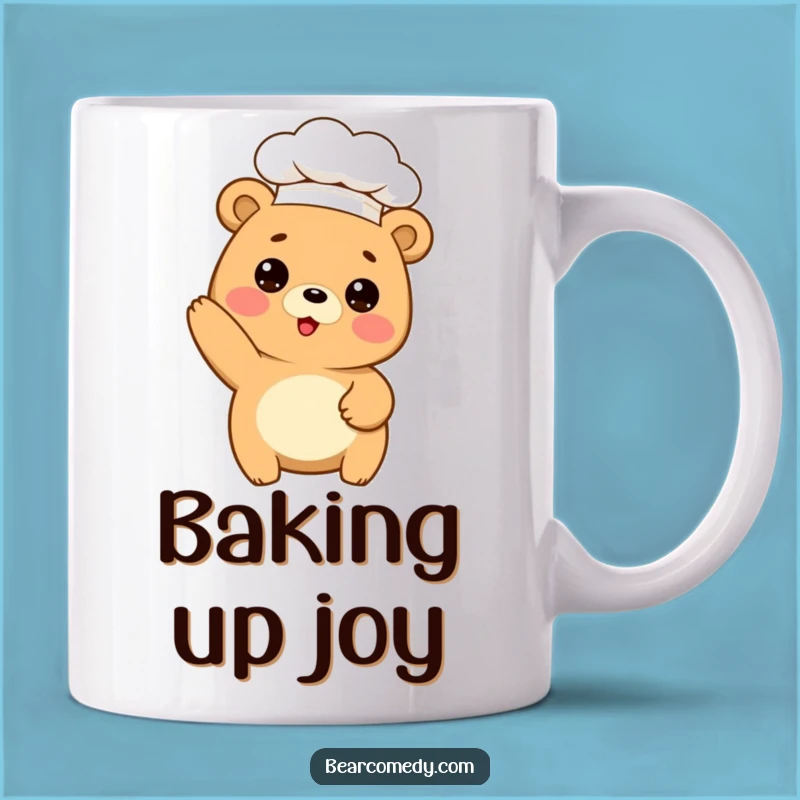 Funny Chef Bear Baking Mug: Adorable Bear In Chef Hat, Perfect Funny Gift For Cooks