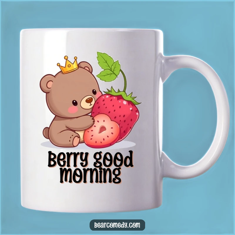 Funny Bear King Mug: Royal Berry Nudge, Perfect Funny Gift for Regal Bears