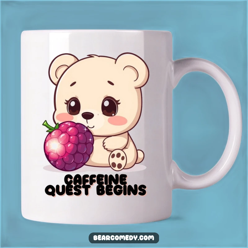 Funny Bear Berry Mug: Curious Cartoon Character Gift for Sweet Moments