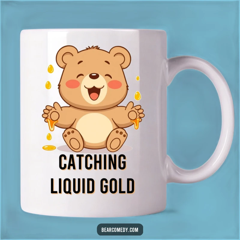 Funny Bear Catching Honey Mug: A Joyful and Funny Gift for Sweet Moments