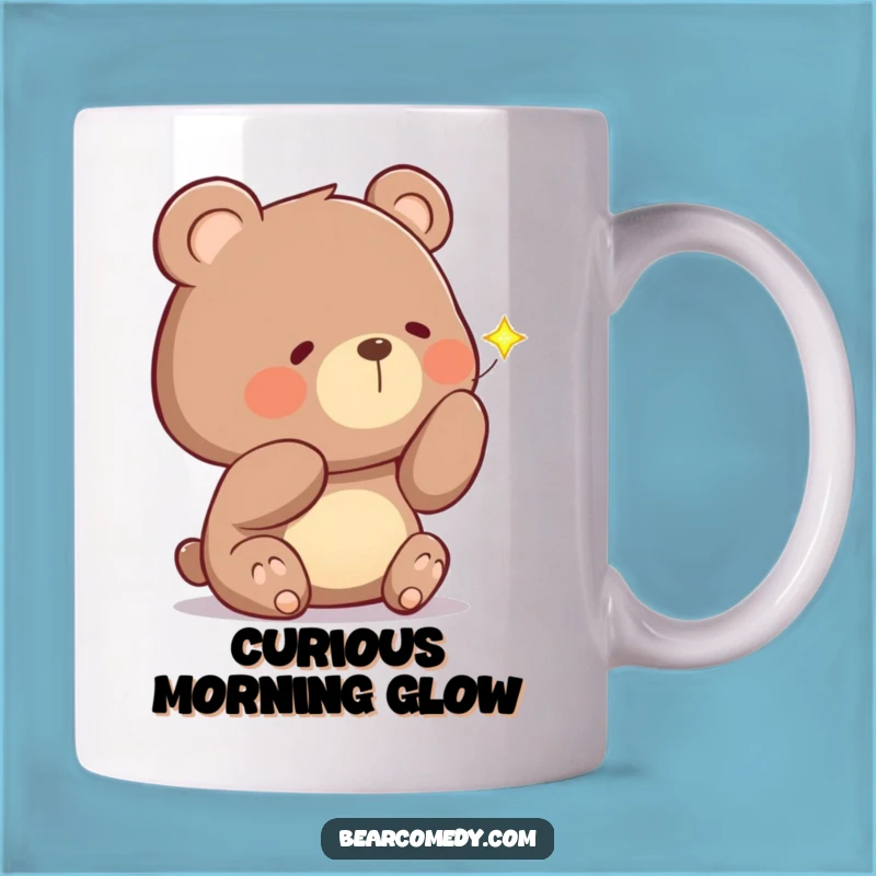Funny Curious Bear Firefly Mug: A Magical and Funny Gift for Wonderers