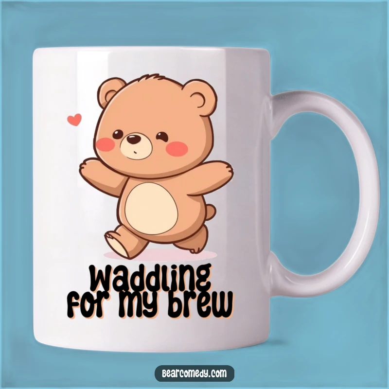 Funny Delighted Bear Waddle Mug: A Cheerful Gift for Happy Folks