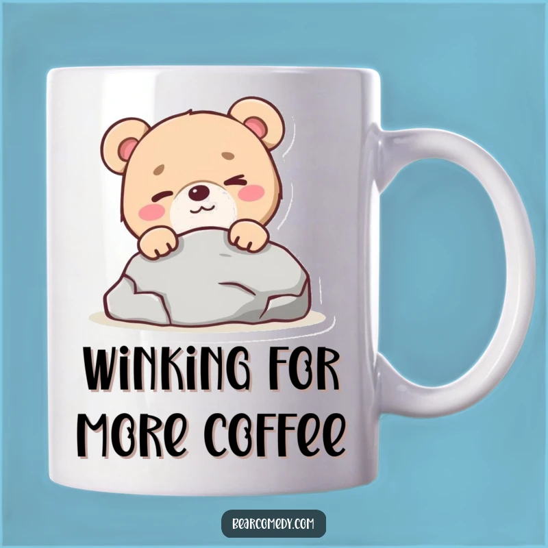 Funny Mischievous Bear Wink Mug: A Playful Gift for Jokers