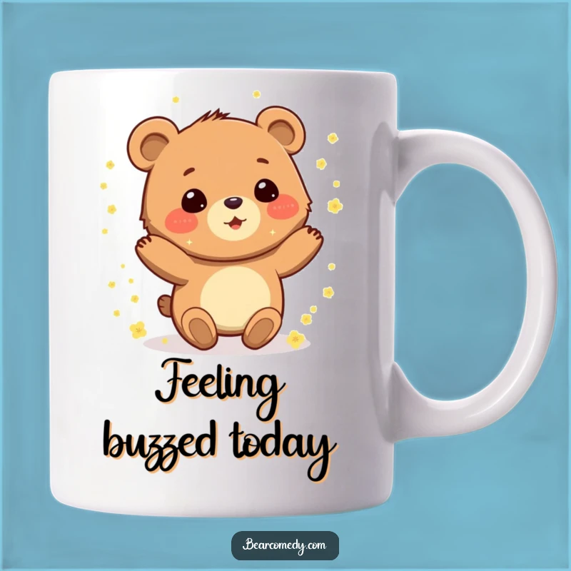 Funny Pollen Bear Mug: Gleeful Delight in Every Sip, Perfect Nature Gift