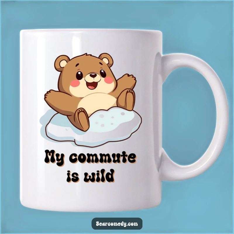 Funny Bear Sliding Mug: Comical Surprise Character Gift for Winter Fun