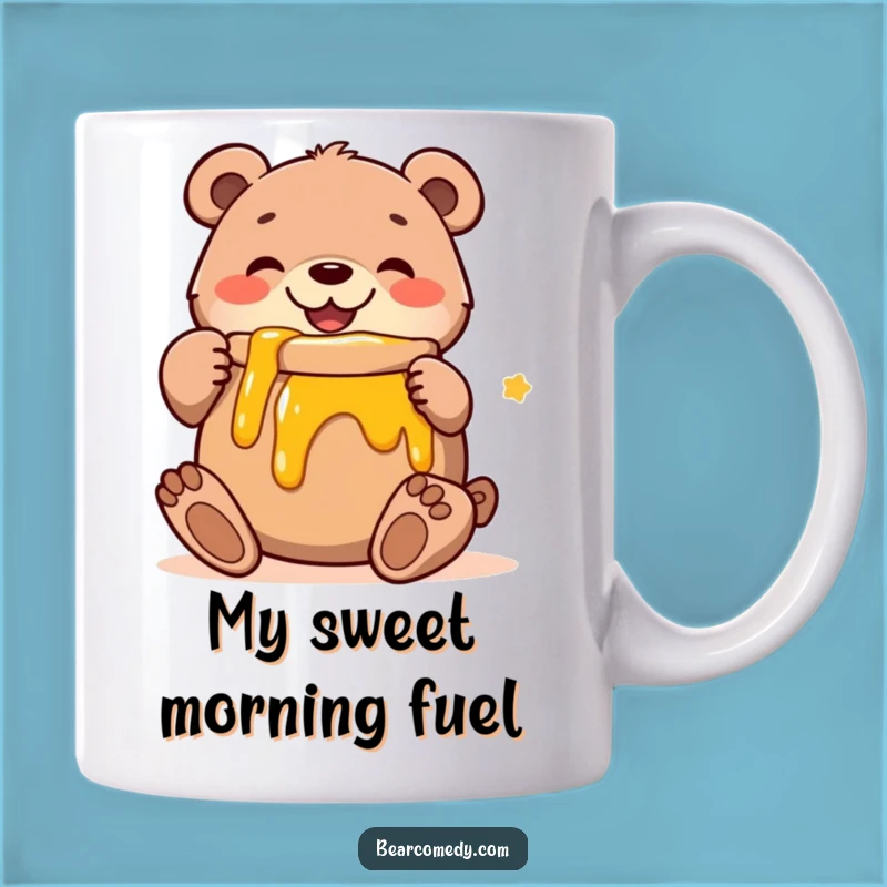 Funny Honey Bear Hug Mug: Adorable Bear With Honey Pot, Perfect Funny Gift