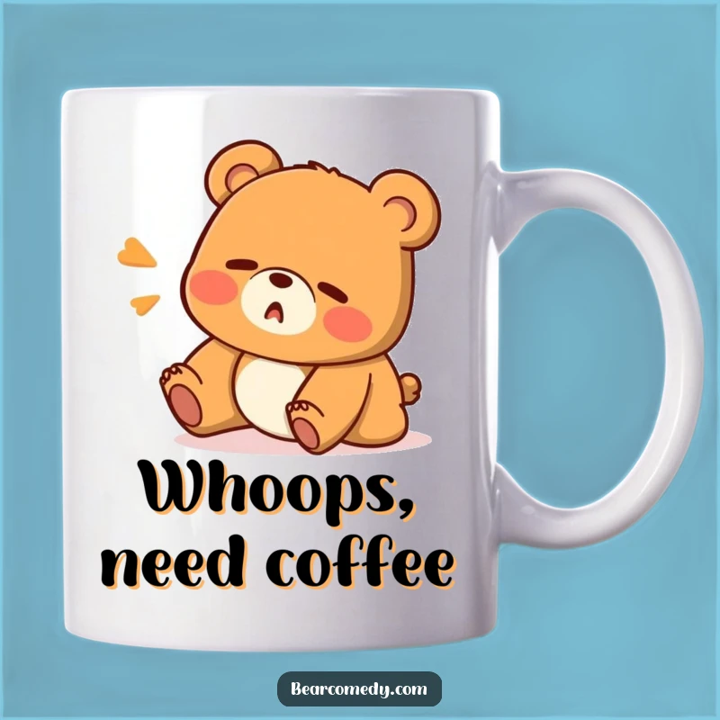 Funny Bear Oops Mug - Perfect Surprise Gift for Clumsy Friends!