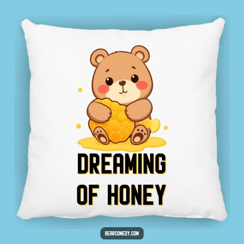 Funny Bear Hugging Honeycomb Pillow: Add a Touch of Sweet, Funny Comfort
