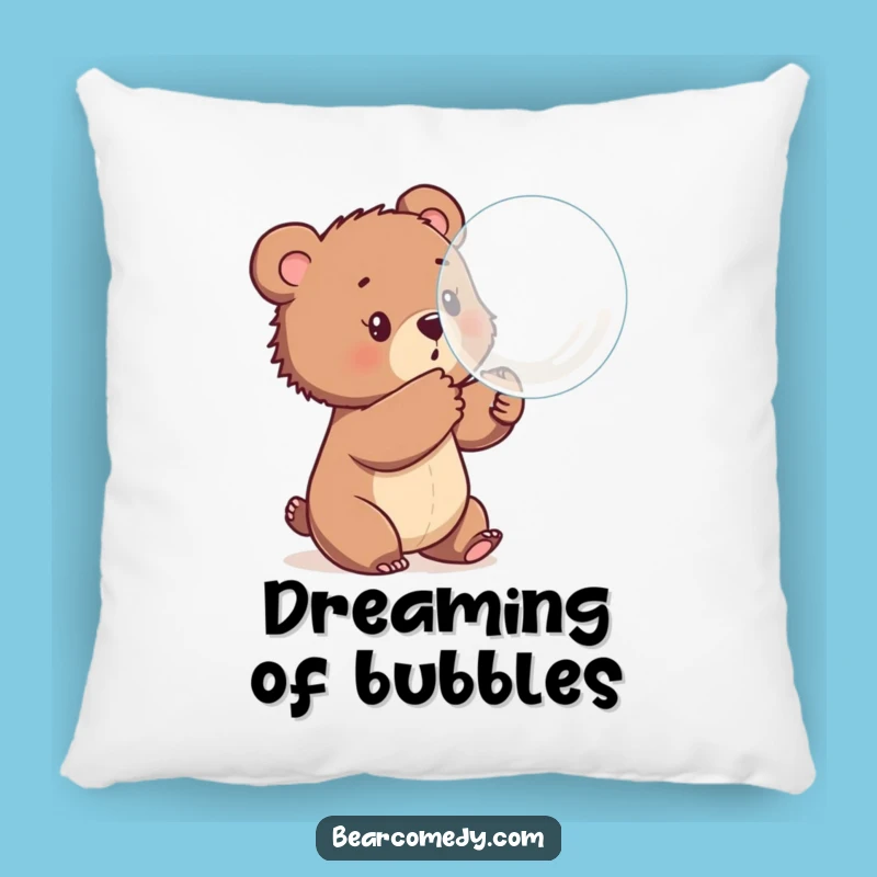 Funny Bear Cub Bubble Pillow: Soft and Hilarious Playful Accent