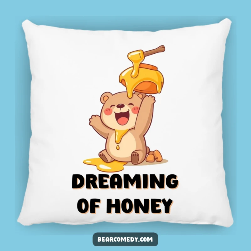 Funny Bear Honey Nap Pillow: Comfort and Giggles for Your Sweet Dreams