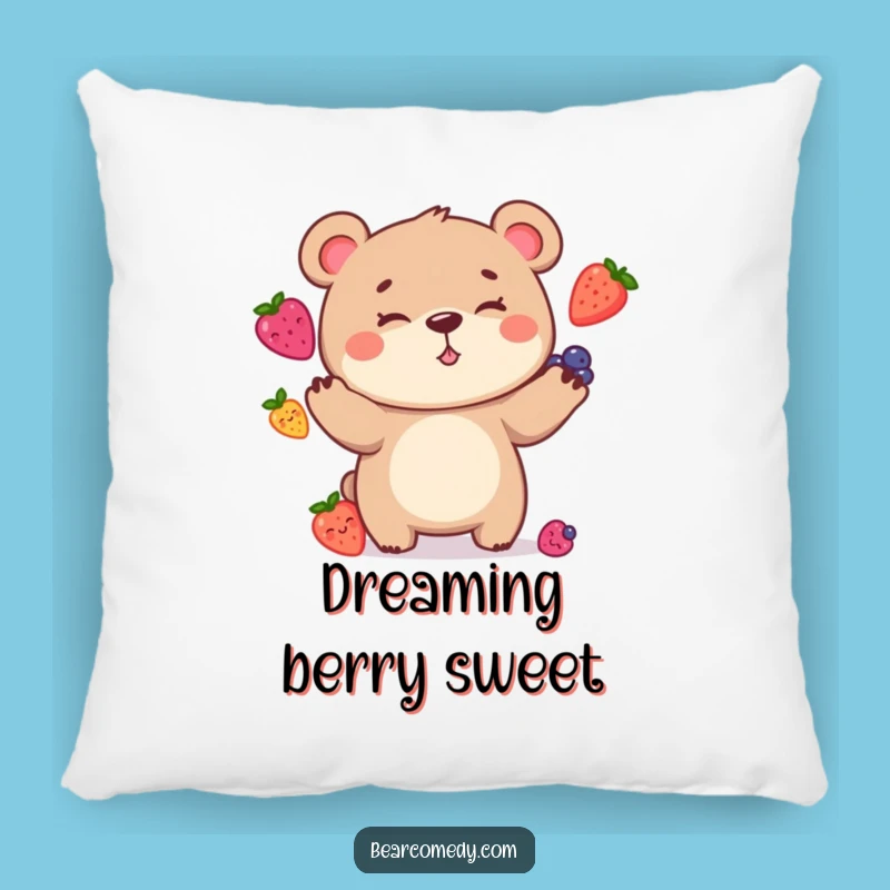 Funny Bear Juggling Pillow: Comfy Character Cushion for the Perfect Funny Gift!
