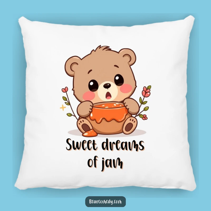 Funny Bear Pillow - Jam Surprise Comfort, Cozy Squeak Accent