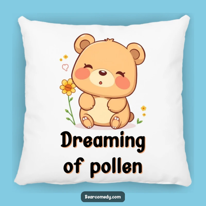 Funny Bear Pollen Sigh Pillow - Comfy, Cute, and Hilarious Comfort for Your Home!