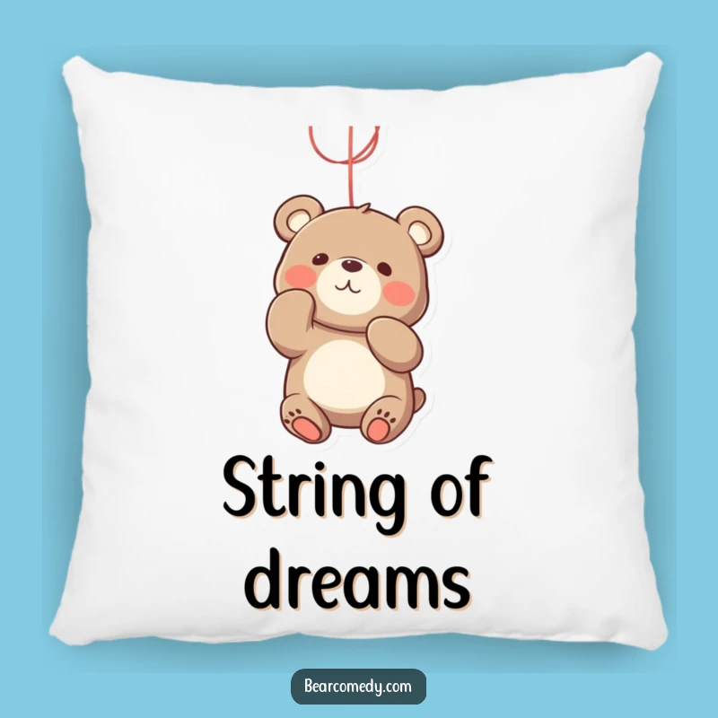 Funny Bear String Batting Pillow - Comfy Companion for Playtime