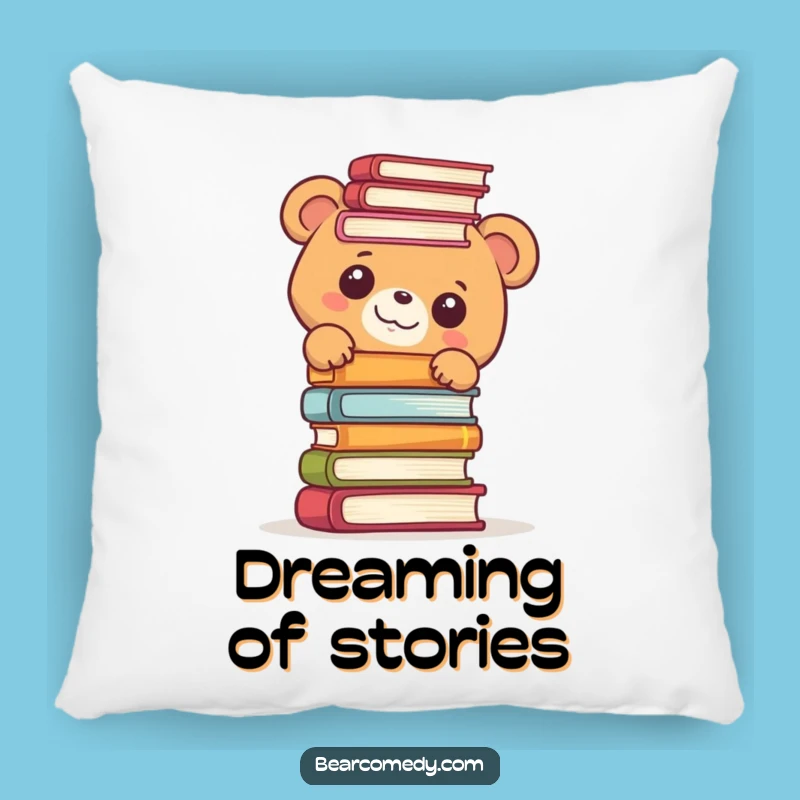 Funny Bookworm Bear Pillow: Cozy Comfort with a Hilarious Literary Twist