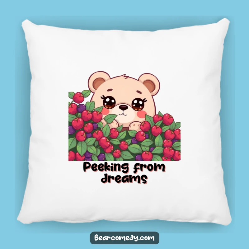 Funny Curious Bear Pillow: Soft Cushion With Peeking Bear, Great Funny Gift For Cozy Nooks