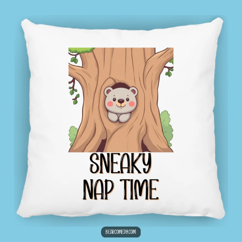 Funny Mischief Bear Pillow - Soft Cushion for Comical Sneaky Comfort!