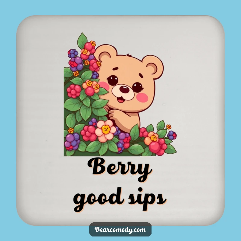 Funny Mischievous Bear Coaster: Add Playful Protection to Your Table