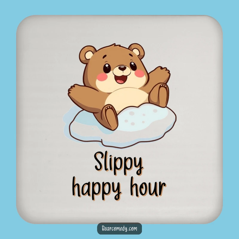 Funny Bear Sliding Coaster: Comical Protector for Winter Tables
