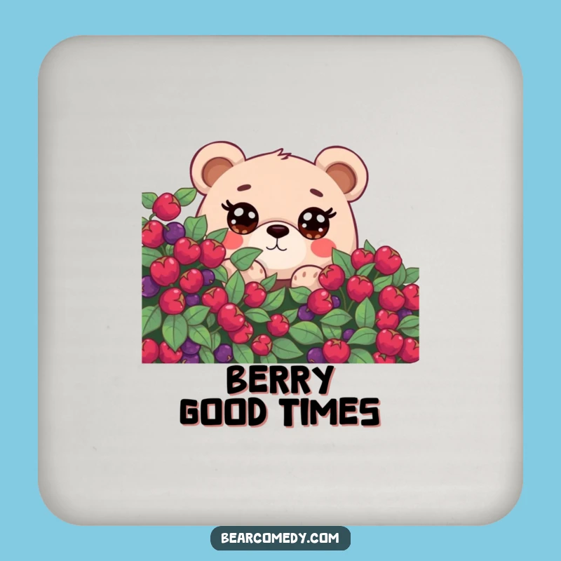 Funny Curious Bear Coaster: Protect Surfaces With Peeking Bear Design, Great Funny Gift
